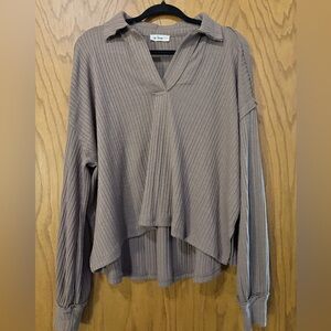 in loom Ribbed Blouse